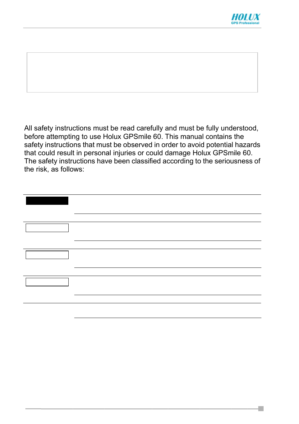 Safety instructions for holux gpsmile 60, Important safeguards | Holux GPSmile Pocket PC User Manual | Page 2 / 50