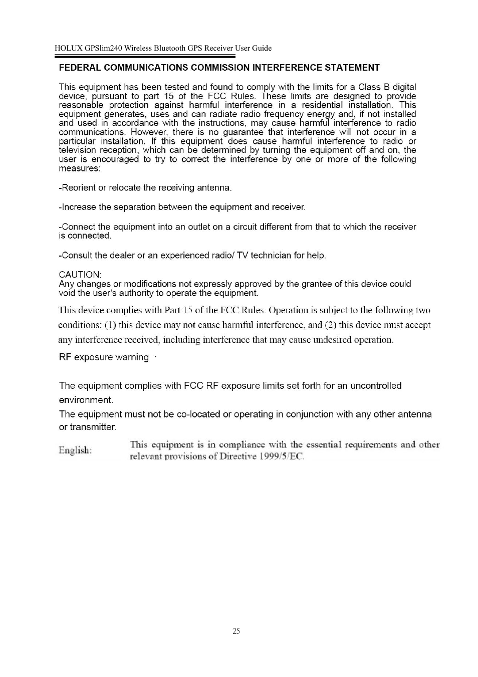 Holux GPSlim 240 User Manual | Page 25 / 25