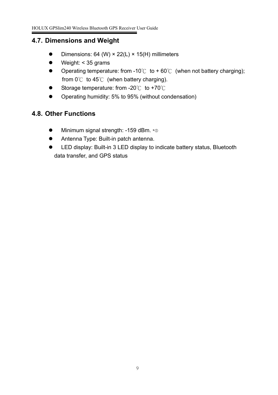 Holux GPSlim 240 User Manual | Page 9 / 25