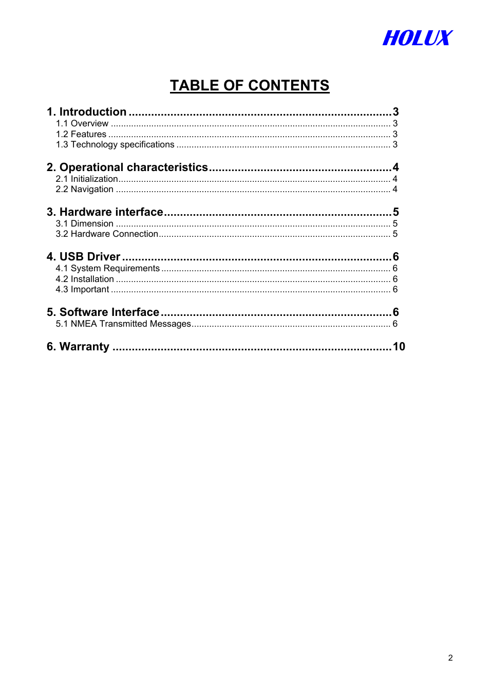 Holux GR-213U User Manual | Page 2 / 10