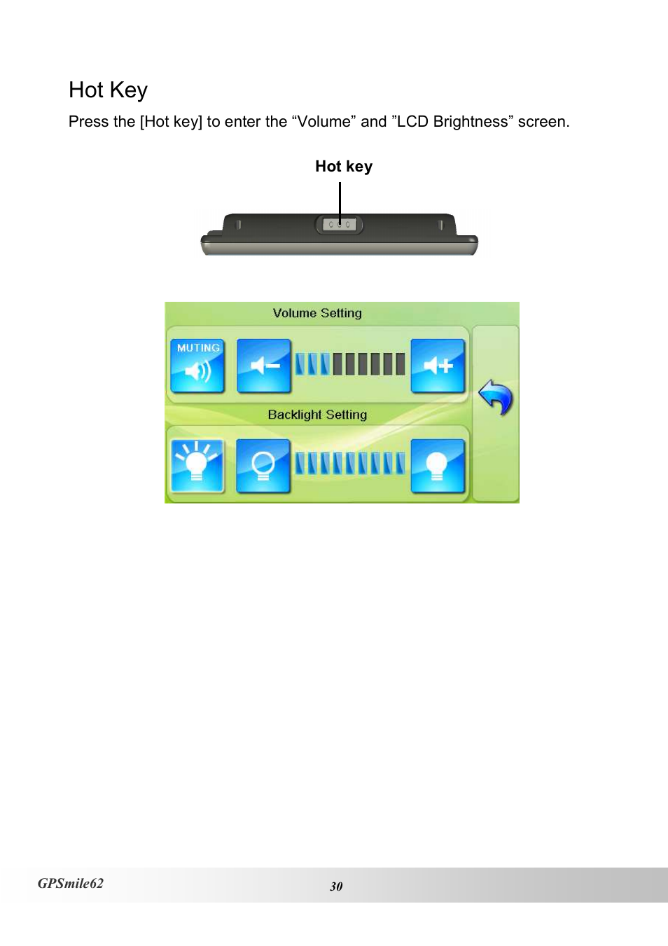 Hot key | Holux NAV SLIM GPSMILE62 User Manual | Page 36 / 53