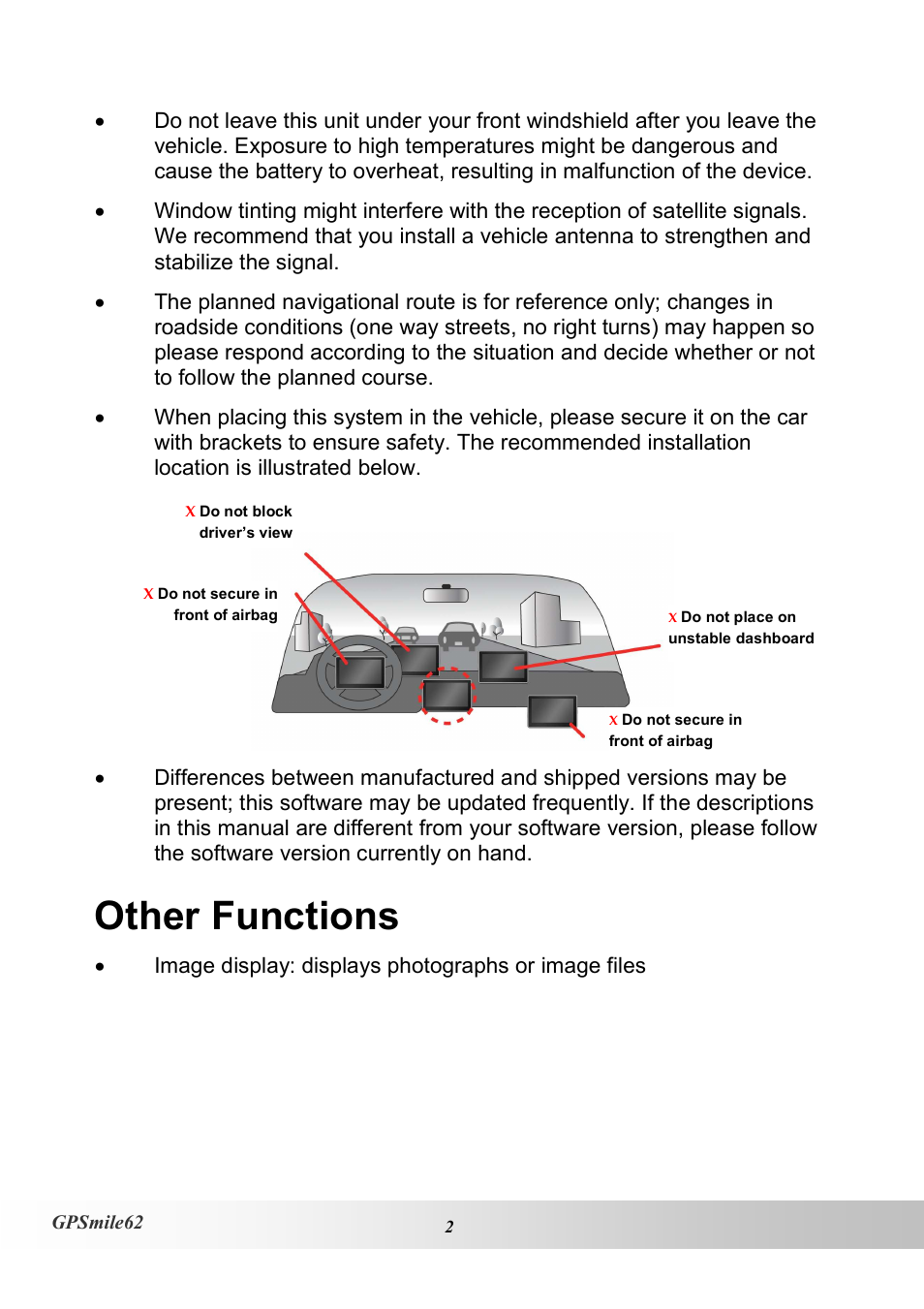 Other functions | Holux NAV SLIM GPSMILE62 User Manual | Page 8 / 53