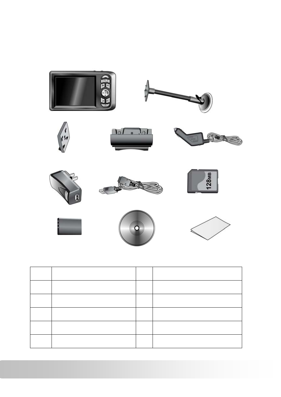 Package content | Holux Portable Automobile Navigation System User Manual | Page 11 / 42