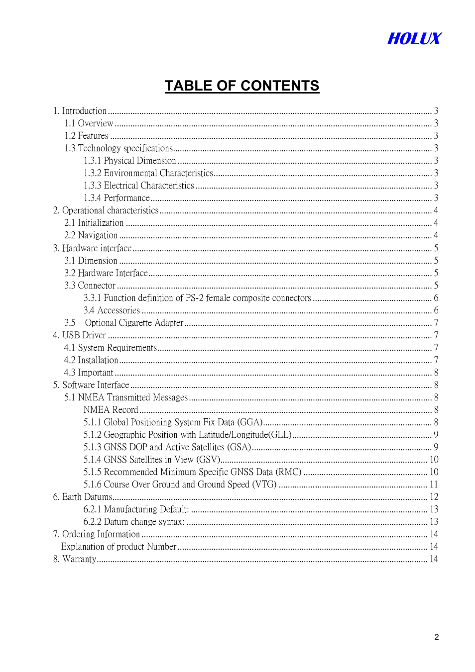 Holux GR-213 User Manual | Page 2 / 14