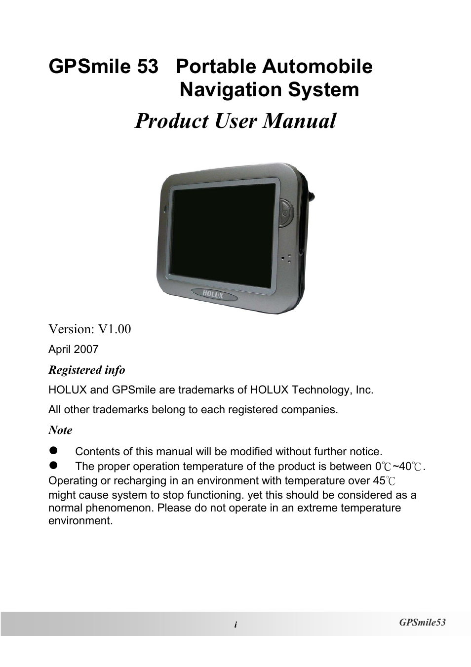 Holux GPSmile53 User Manual | 43 pages