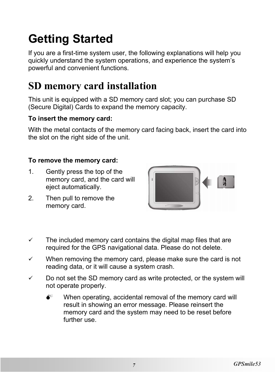 Getting started | Holux GPSmile53 User Manual | Page 15 / 43