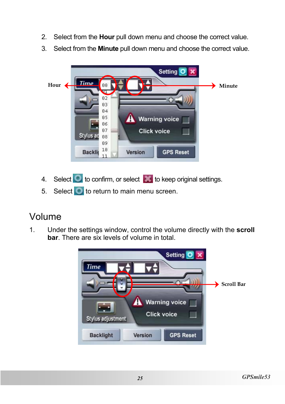 Volume | Holux GPSmile53 User Manual | Page 33 / 43
