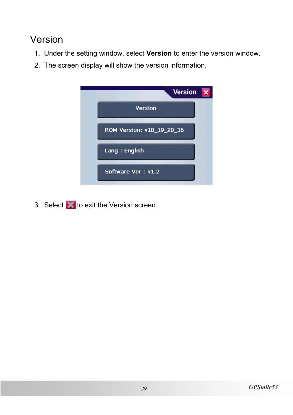 Version | Holux GPSmile53 User Manual | Page 37 / 43