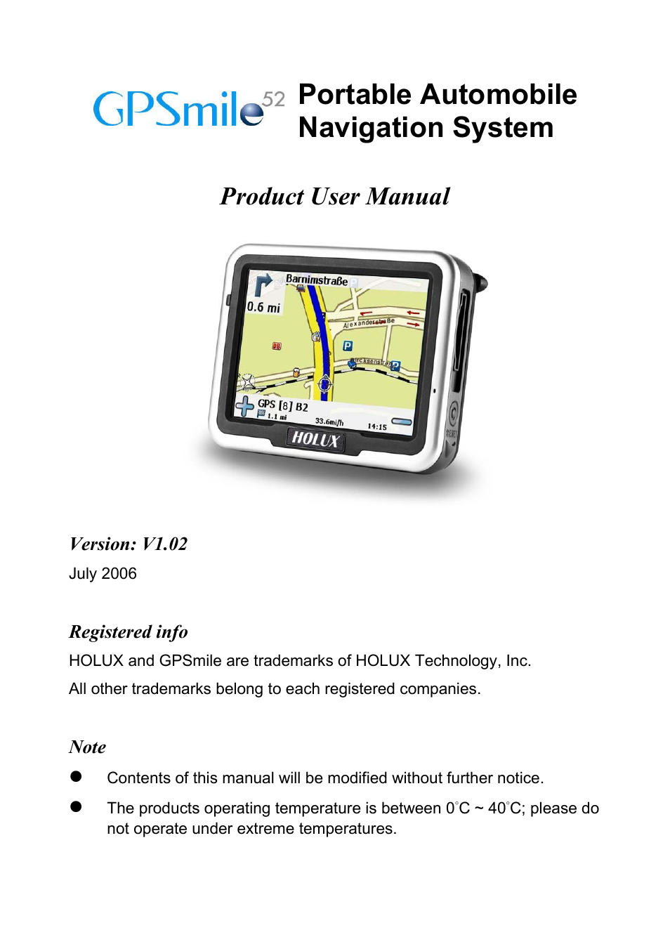 Holux V1.02 User Manual | 38 pages