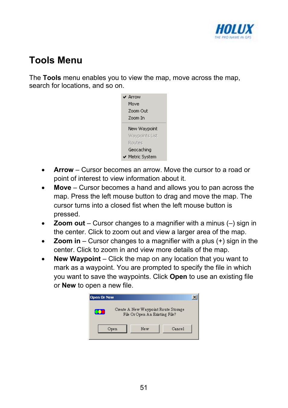 Tools menu | Holux GM-120 User Manual | Page 58 / 78