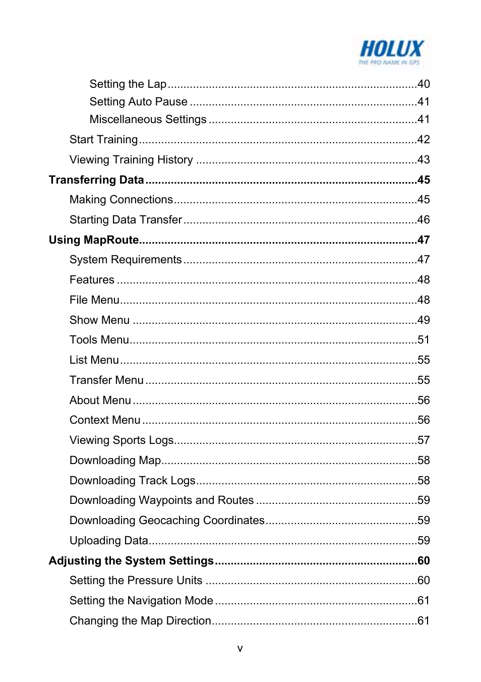 Holux GM-120 User Manual | Page 6 / 78