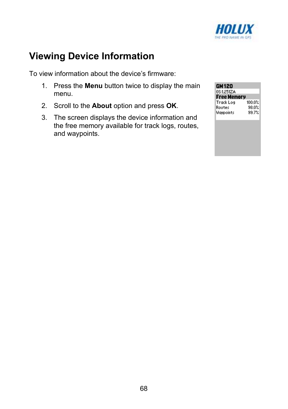 Viewing device information | Holux GM-120 User Manual | Page 75 / 78