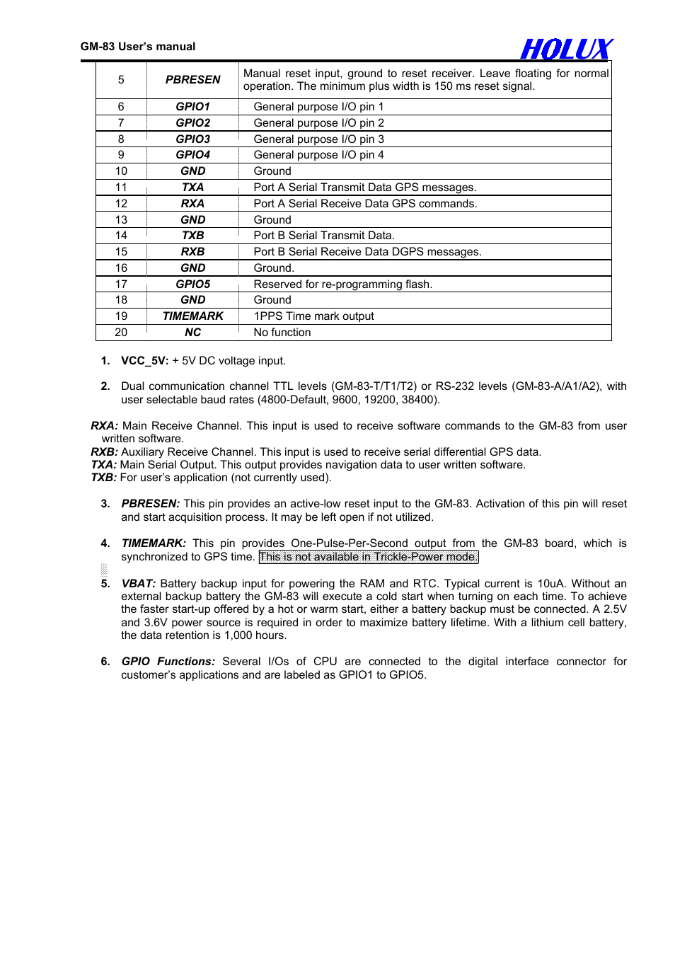 Holux GM-83 User Manual | Page 7 / 14