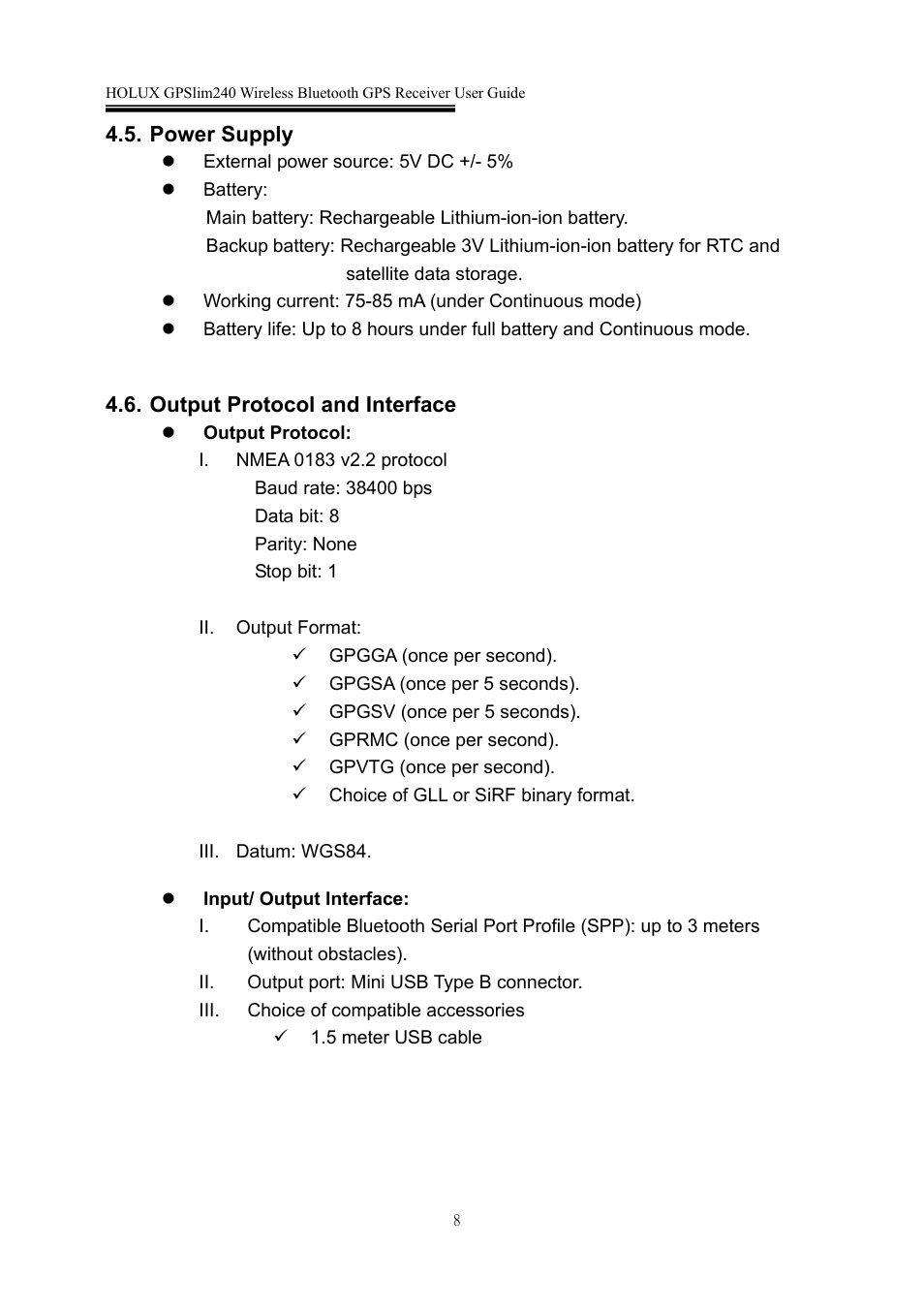Holux 240 User Manual | Page 8 / 25