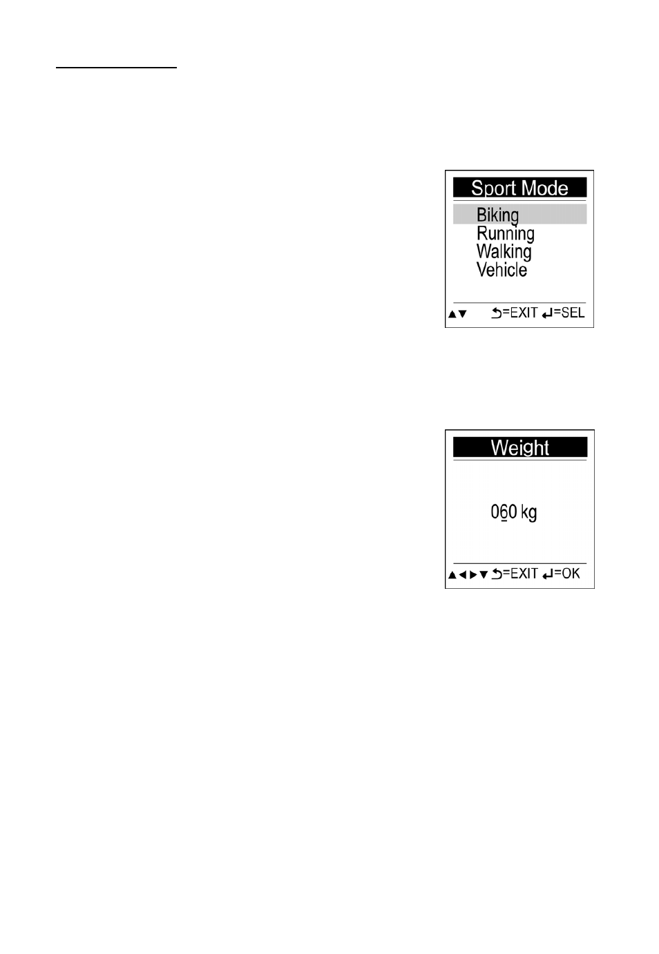 Calorie | Holux GPS Professional GPSport 245 User Manual | Page 32 / 48