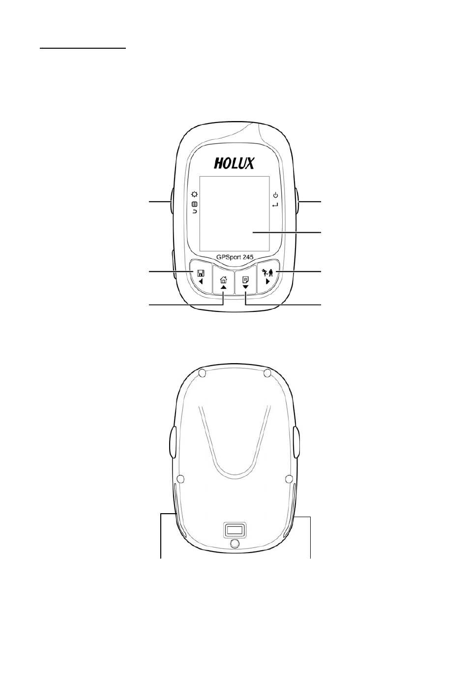 Unit overview | Holux GPS Professional GPSport 245 User Manual | Page 8 / 48