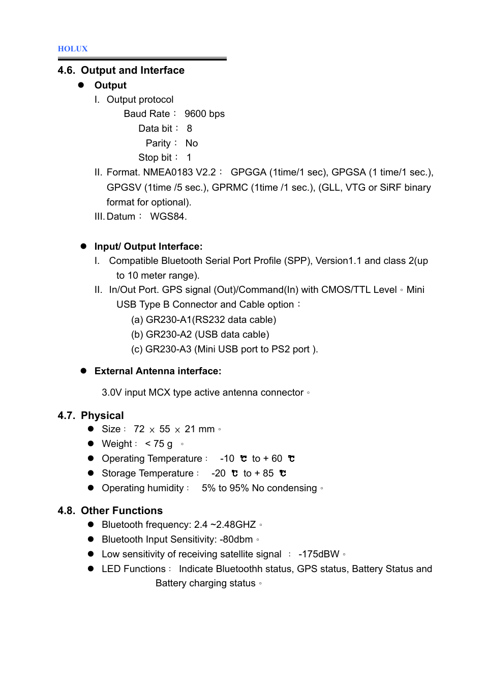 Holux GR-230 User Manual | Page 7 / 18