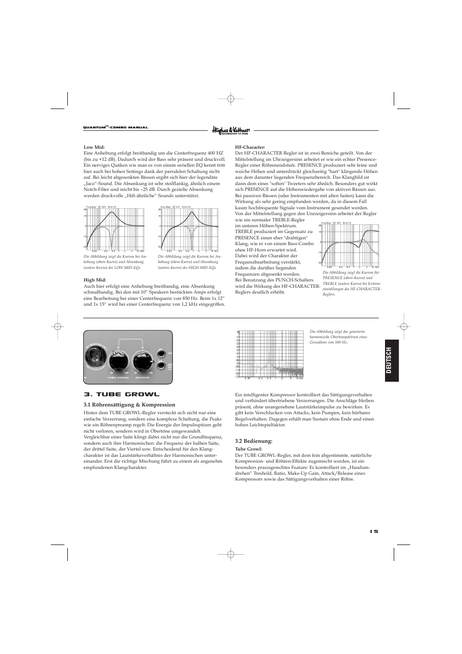 Tube growl | Hughes & Kettner Quantaum Combos QC 412 User Manual | Page 15 / 48