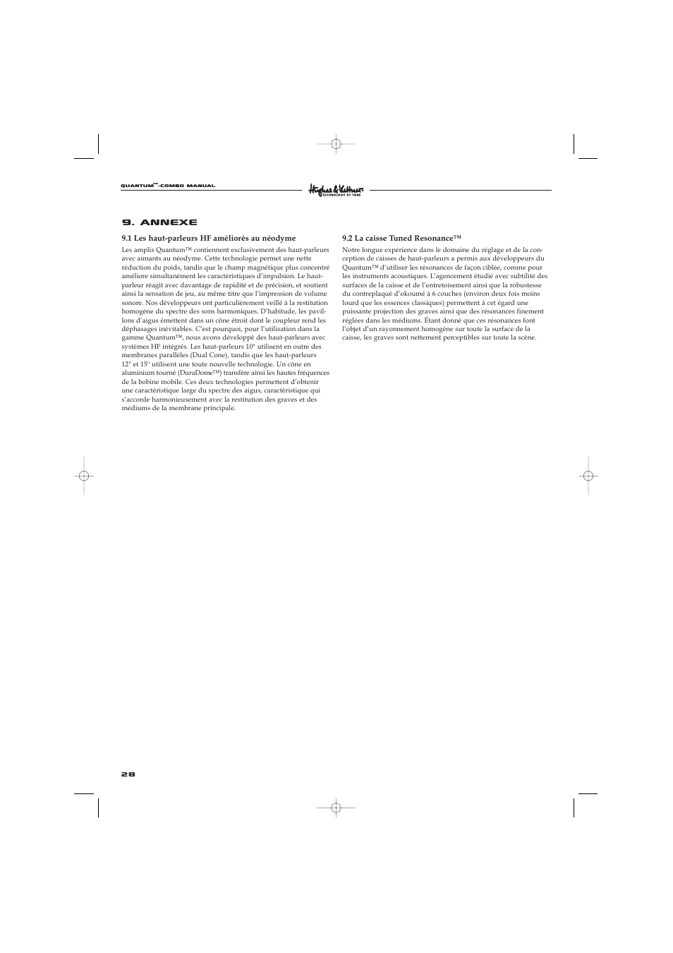 Annexe | Hughes & Kettner Quantaum Combos QC 412 User Manual | Page 28 / 48