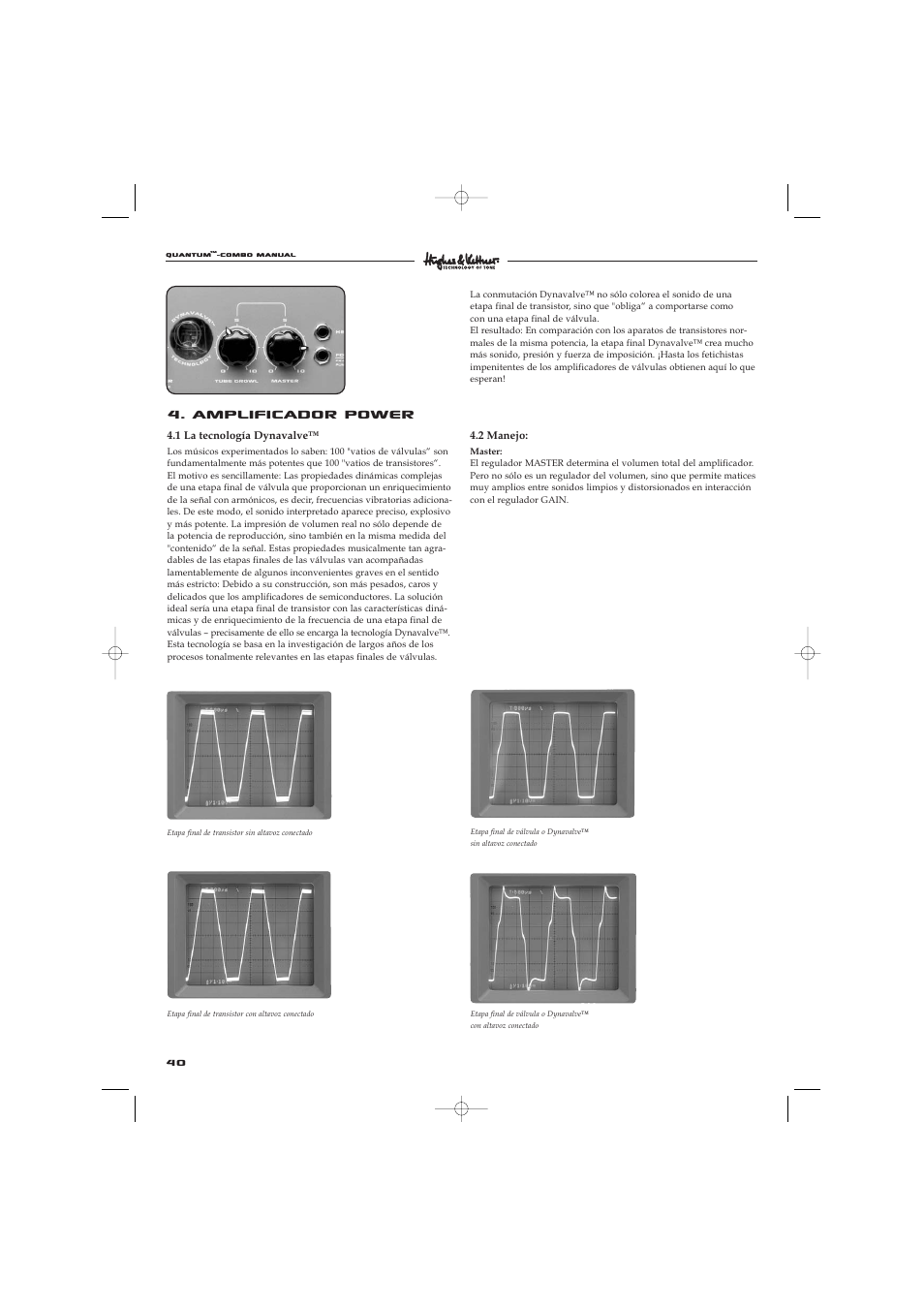 Amplificador power | Hughes & Kettner Quantaum Combos QC 412 User Manual | Page 40 / 48