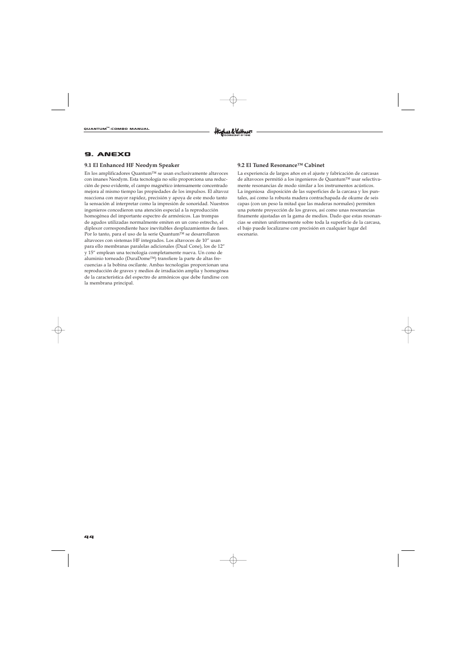 Anexo | Hughes & Kettner Quantaum Combos QC 412 User Manual | Page 44 / 48