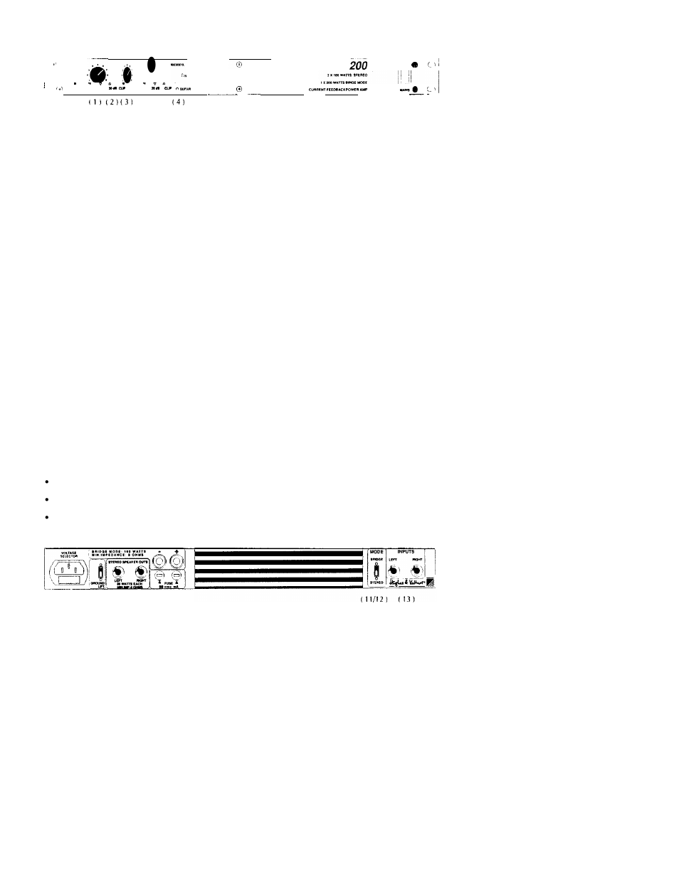 Rear panel features and functions, Due to a defective | Hughes & Kettner CF 200 User Manual | Page 3 / 6