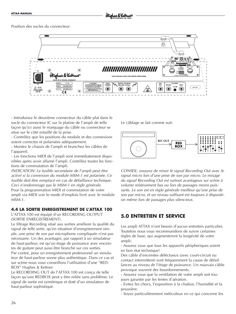 Hughes & Kettner ATTAX 100 User Manual | Page 26 / 48