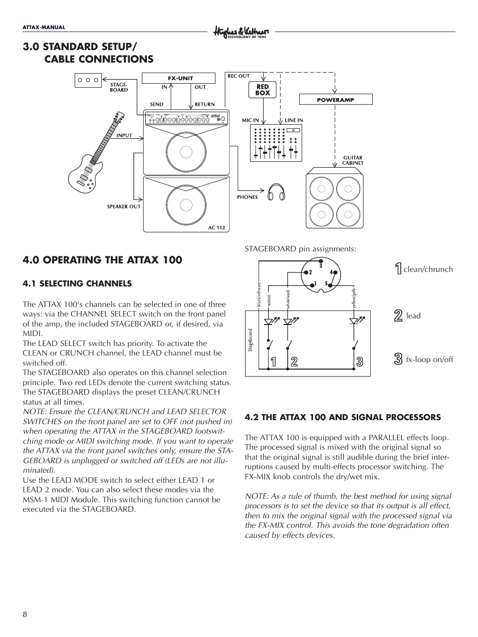 Hughes & Kettner ATTAX 100 User Manual | Page 8 / 48