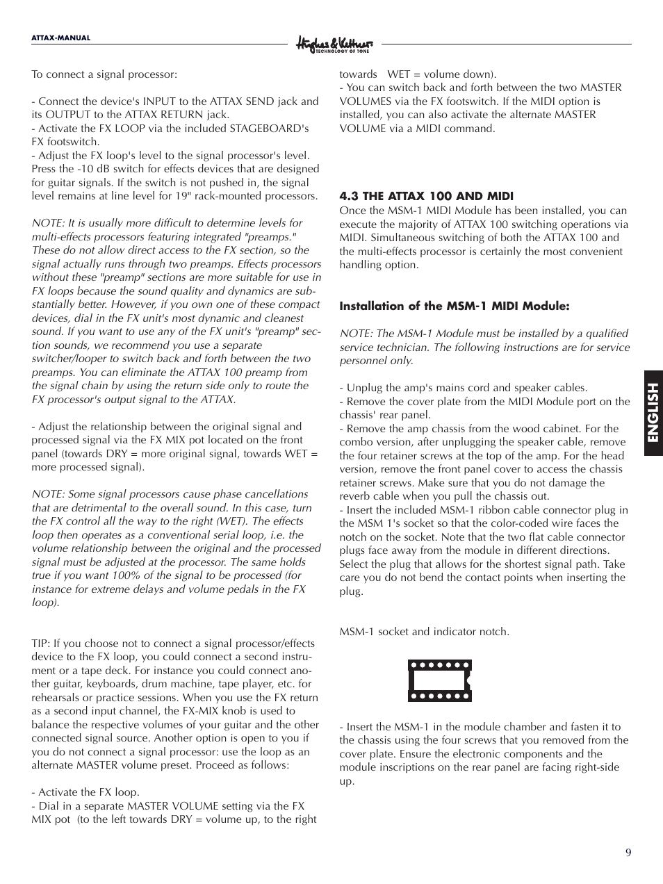 Hughes & Kettner ATTAX 100 User Manual | Page 9 / 48