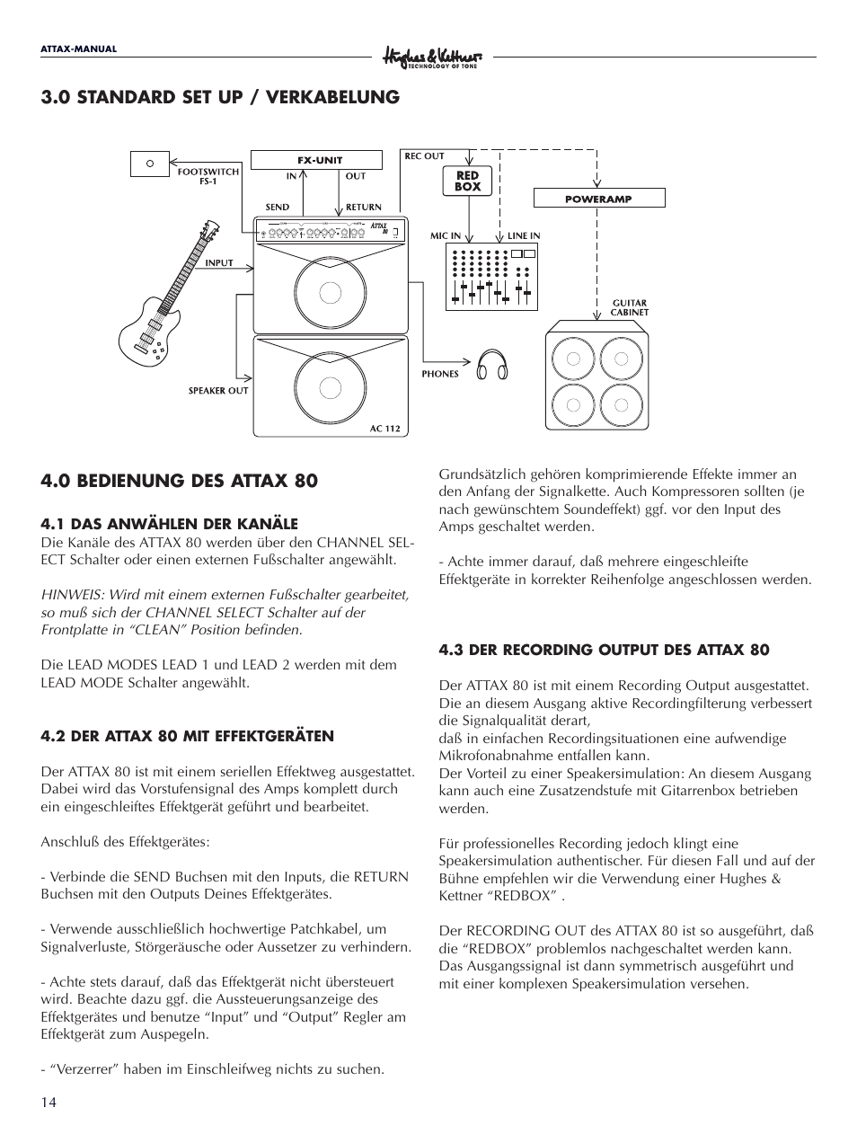 Hughes & Kettner Attax 80 User Manual | Page 14 / 36