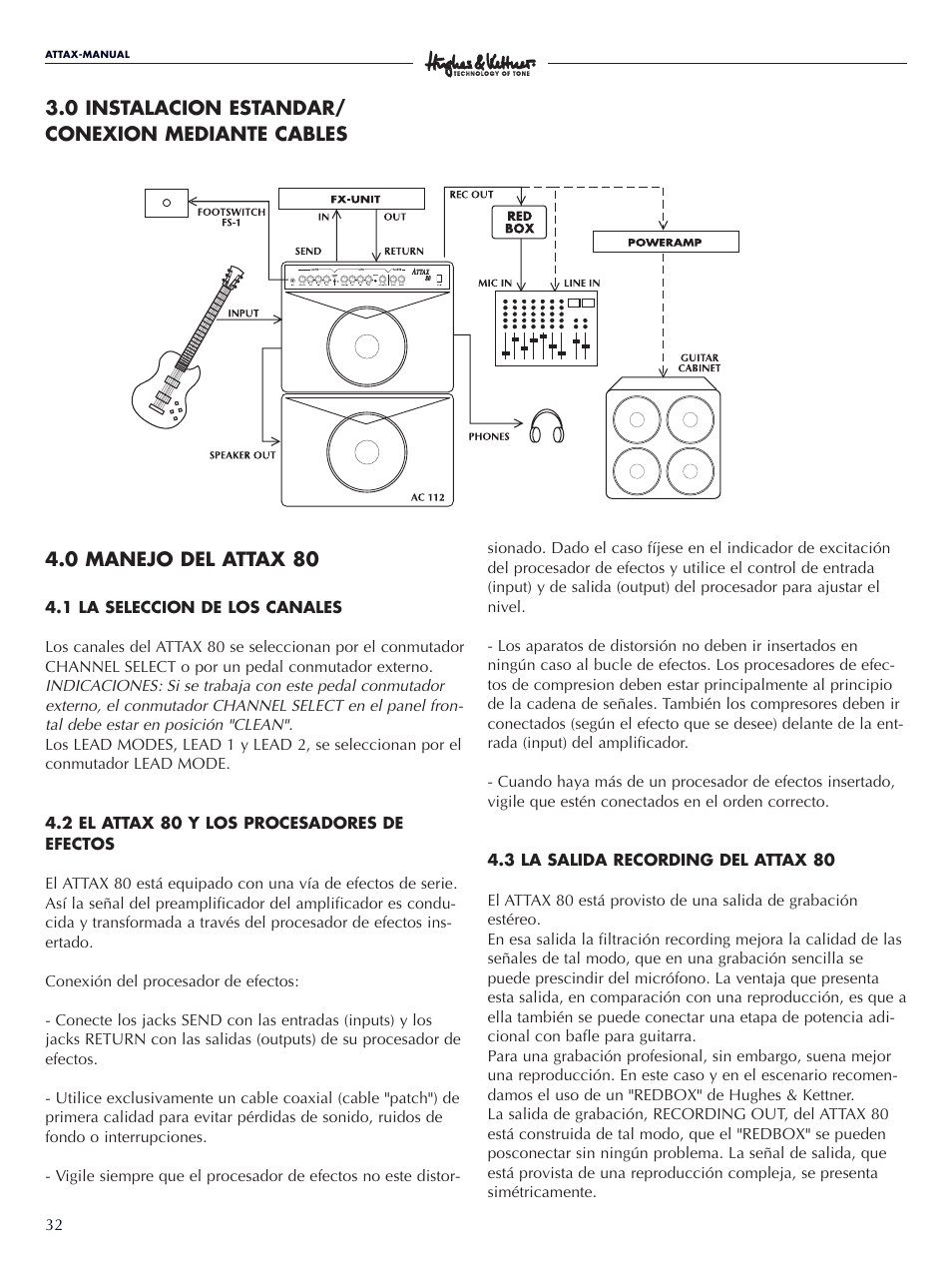Hughes & Kettner Attax 80 User Manual | Page 32 / 36