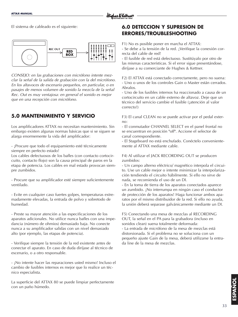 Hughes & Kettner Attax 80 User Manual | Page 33 / 36