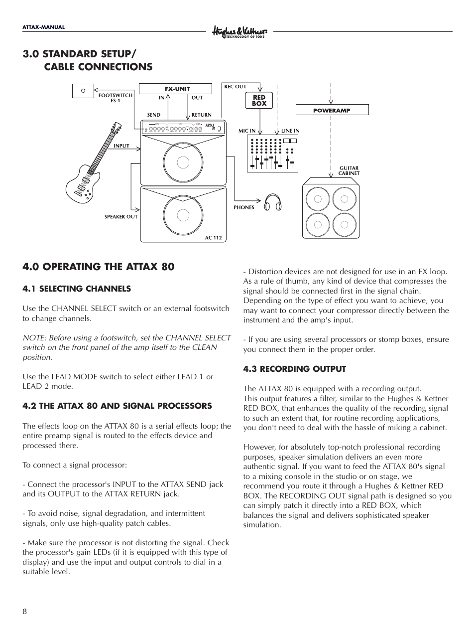 Hughes & Kettner Attax 80 User Manual | Page 8 / 36