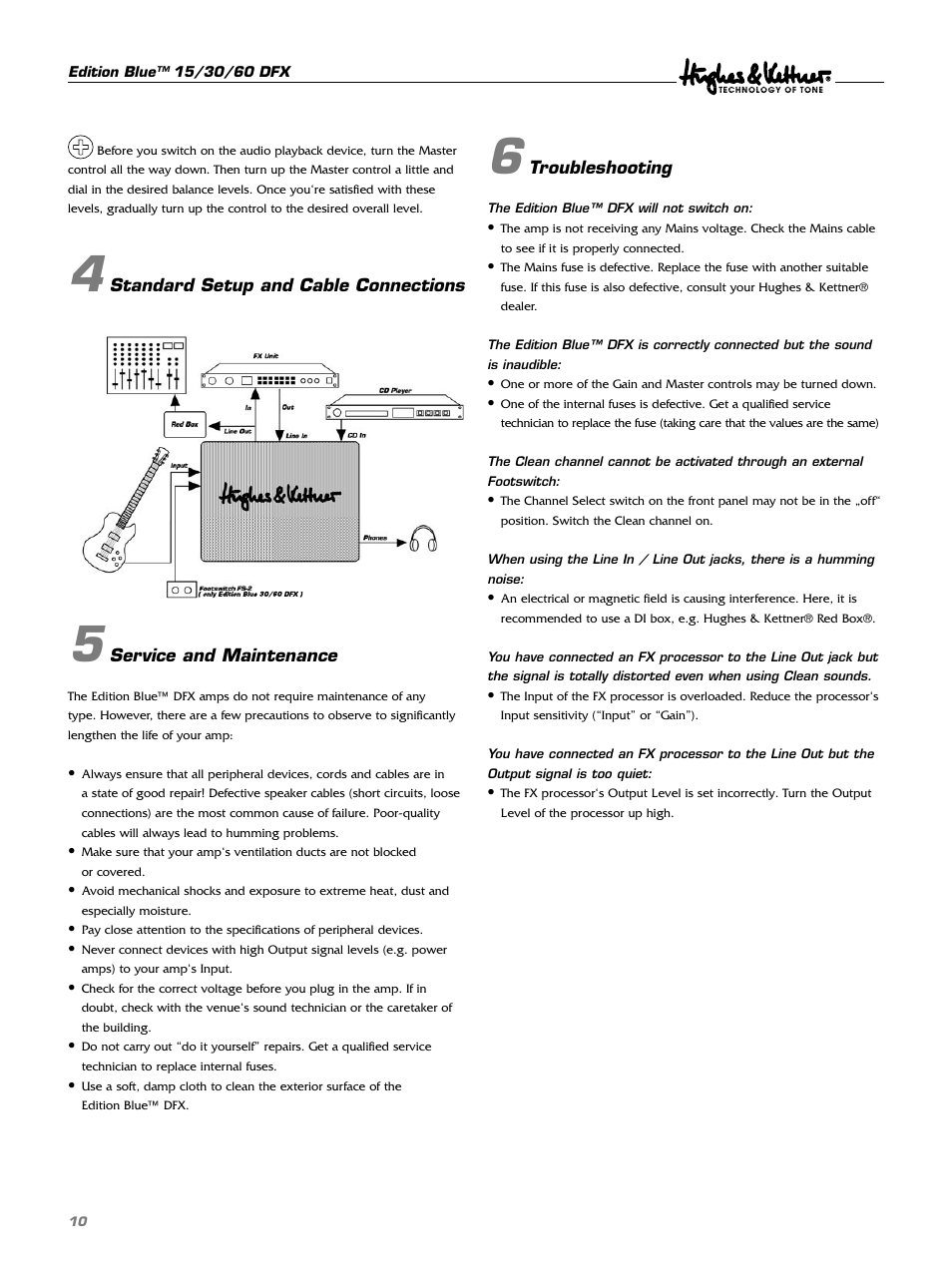 Hughes & Kettner DFX User Manual | Page 10 / 32