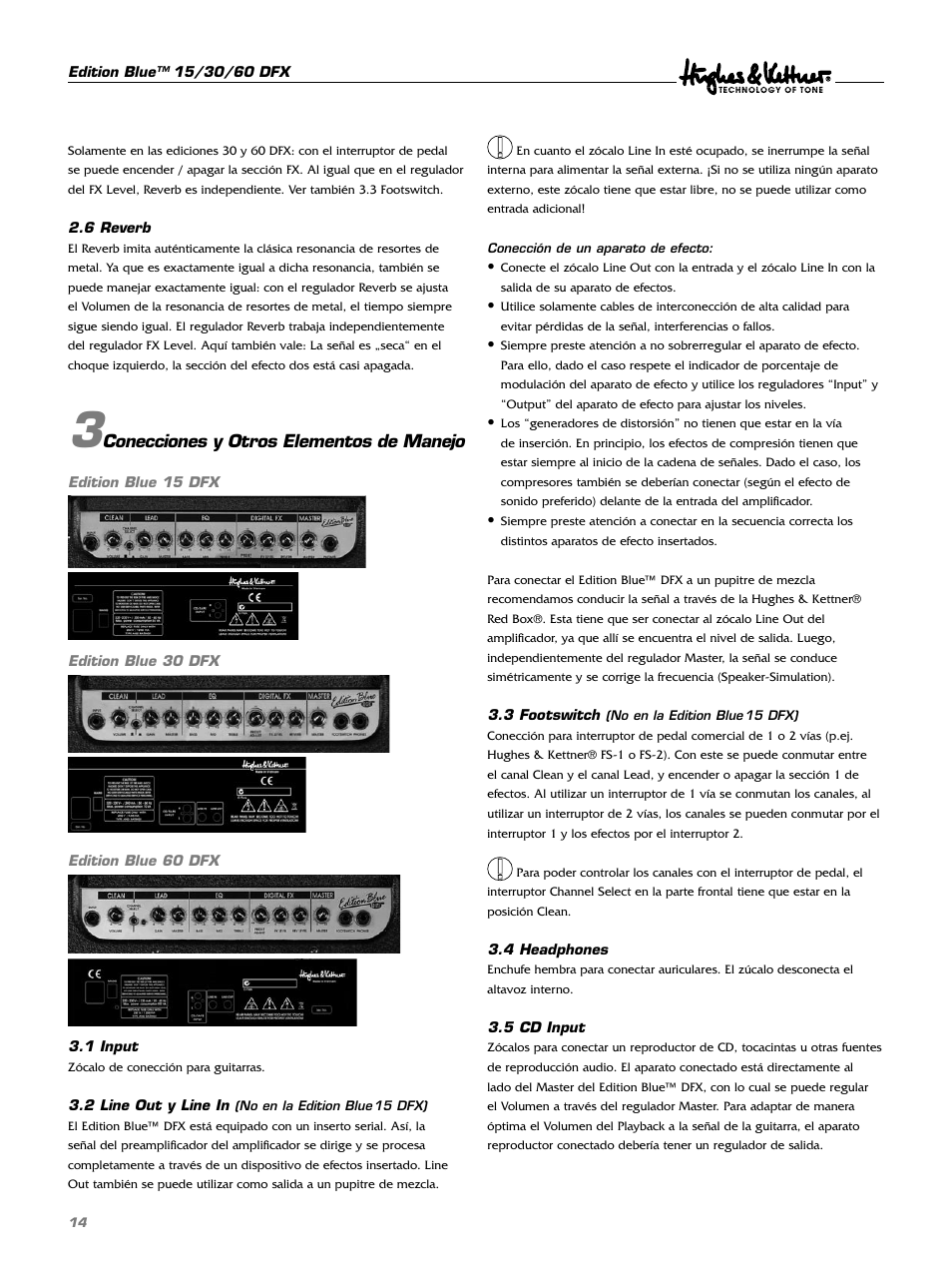 Hughes & Kettner DFX User Manual | Page 14 / 32