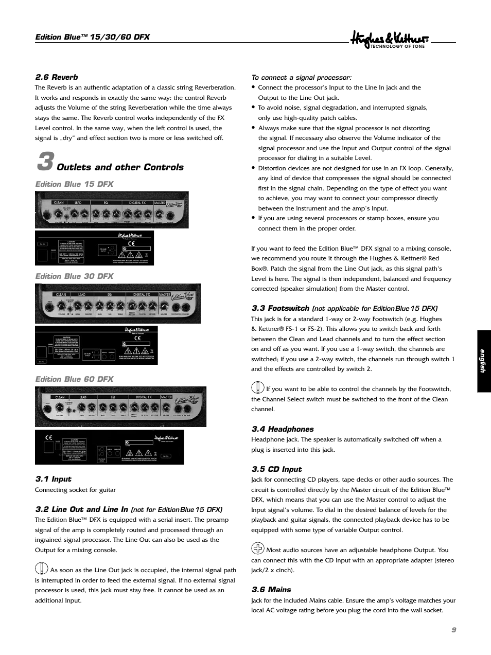 Hughes & Kettner DFX User Manual | Page 9 / 32