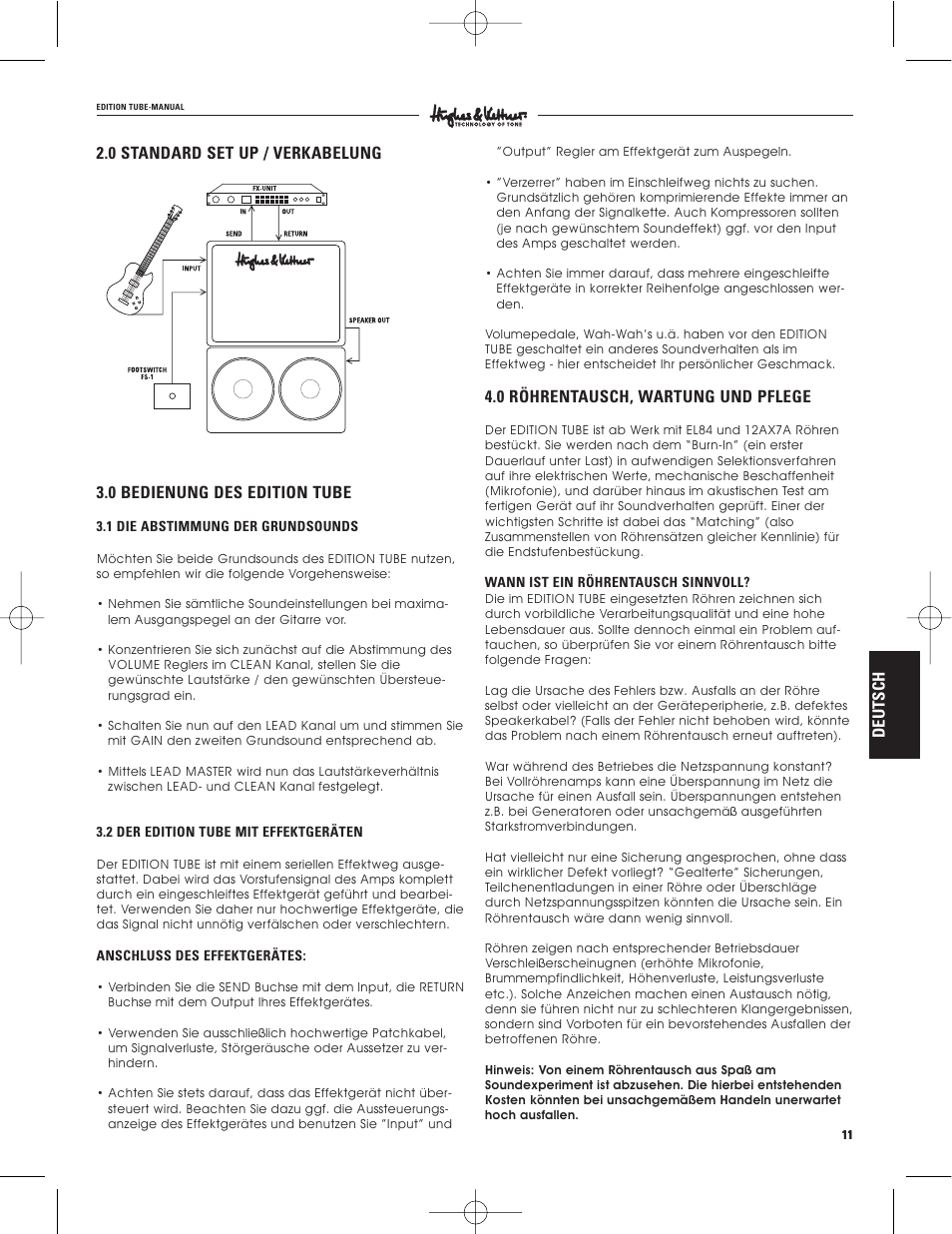 Hughes & Kettner warp x 117V modell User Manual | Page 11 / 32