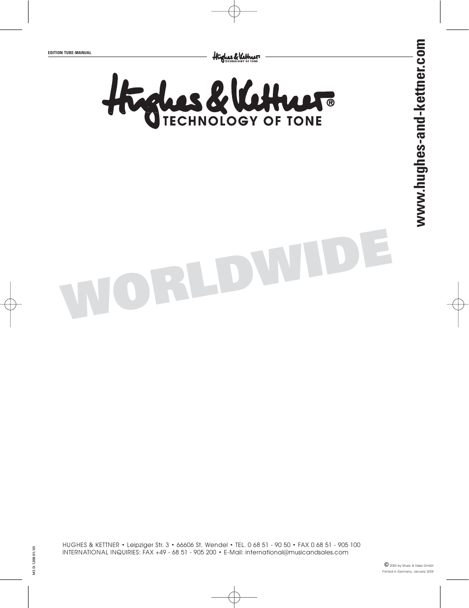 World wide | Hughes & Kettner warp x 117V modell User Manual | Page 32 / 32