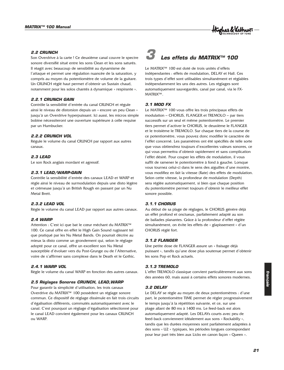 Hughes & Kettner Matrix 100 User Manual | Page 21 / 32