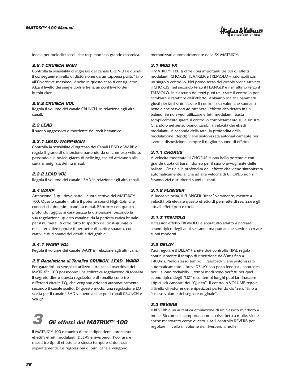 Hughes & Kettner Matrix 100 User Manual | Page 26 / 32