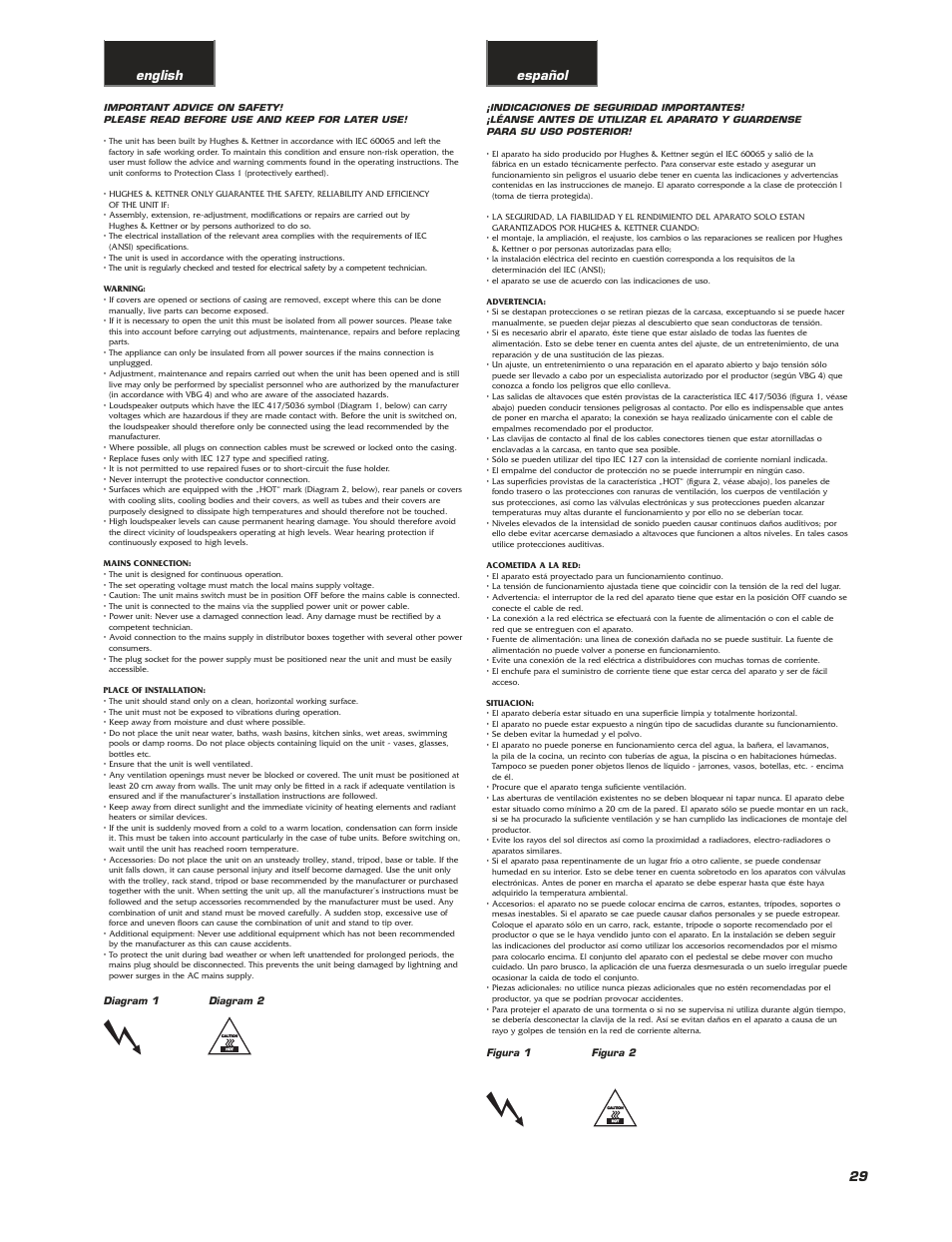 English español | Hughes & Kettner Matrix 100 User Manual | Page 29 / 32
