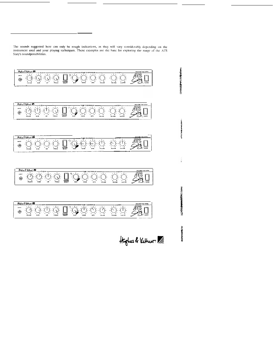 Ats sixty sound exampl es | Hughes & Kettner SYSTEM GUITAR COMBO ATS SIXTY User Manual | Page 6 / 6
