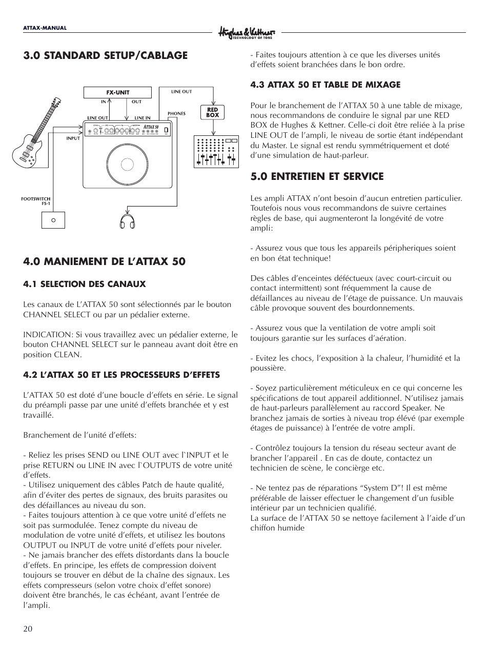 Hughes & Kettner ATTAX 50 User Manual | Page 20 / 36