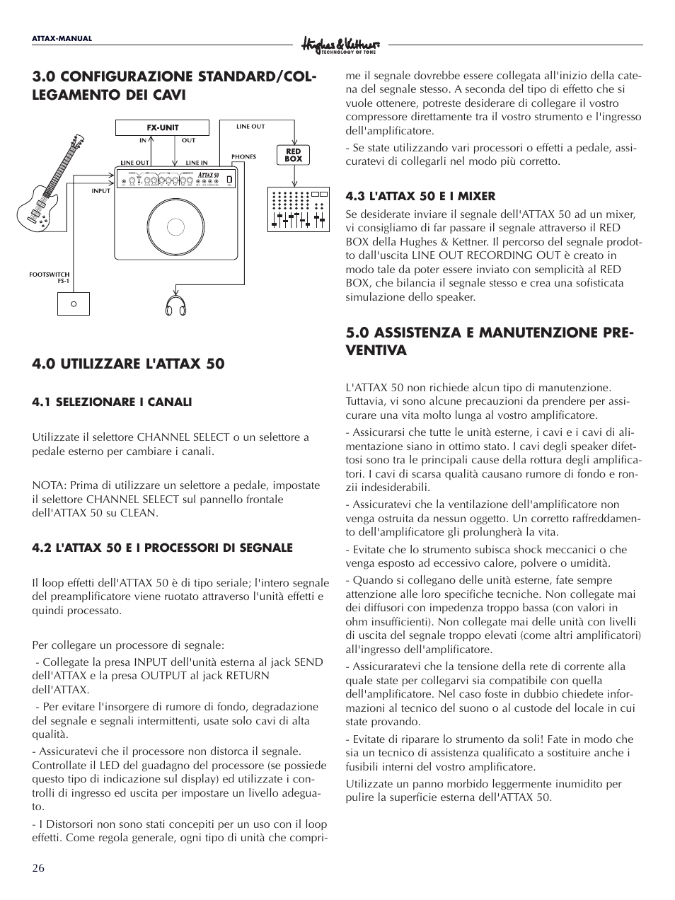 Hughes & Kettner ATTAX 50 User Manual | Page 26 / 36