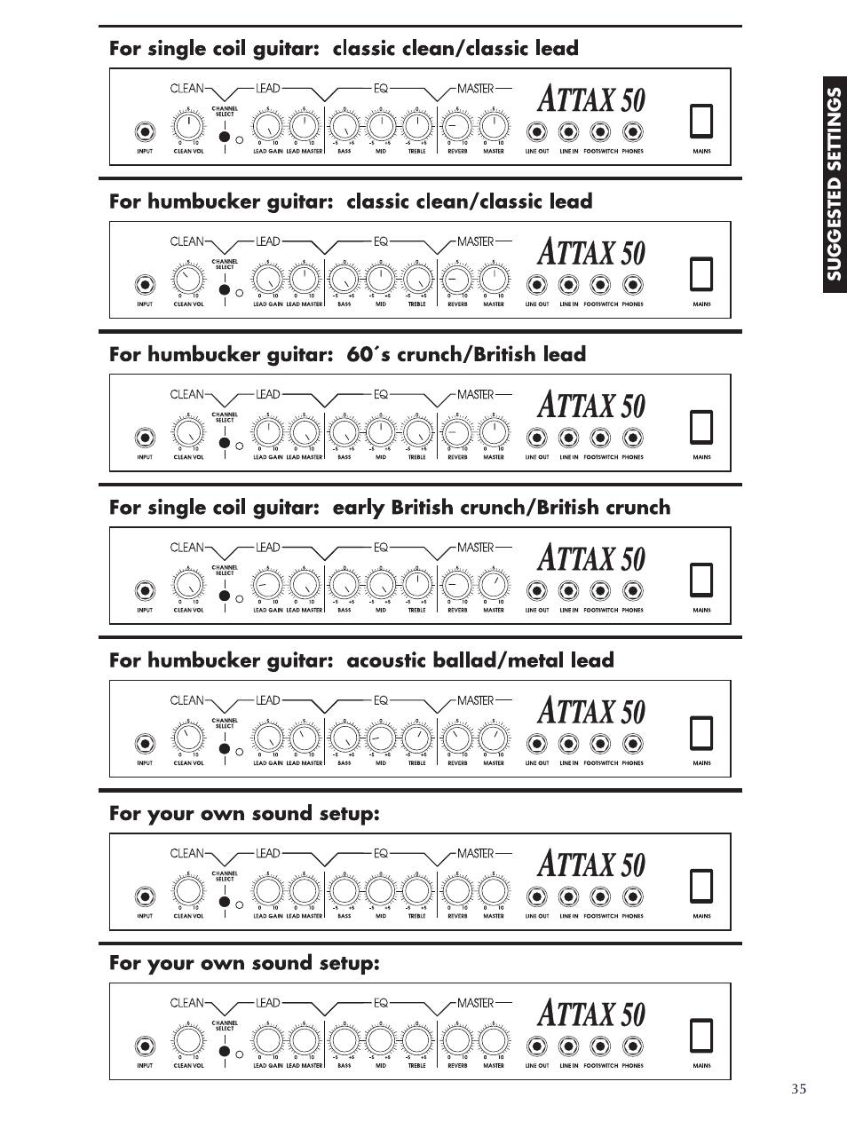 Hughes & Kettner ATTAX 50 User Manual | Page 35 / 36