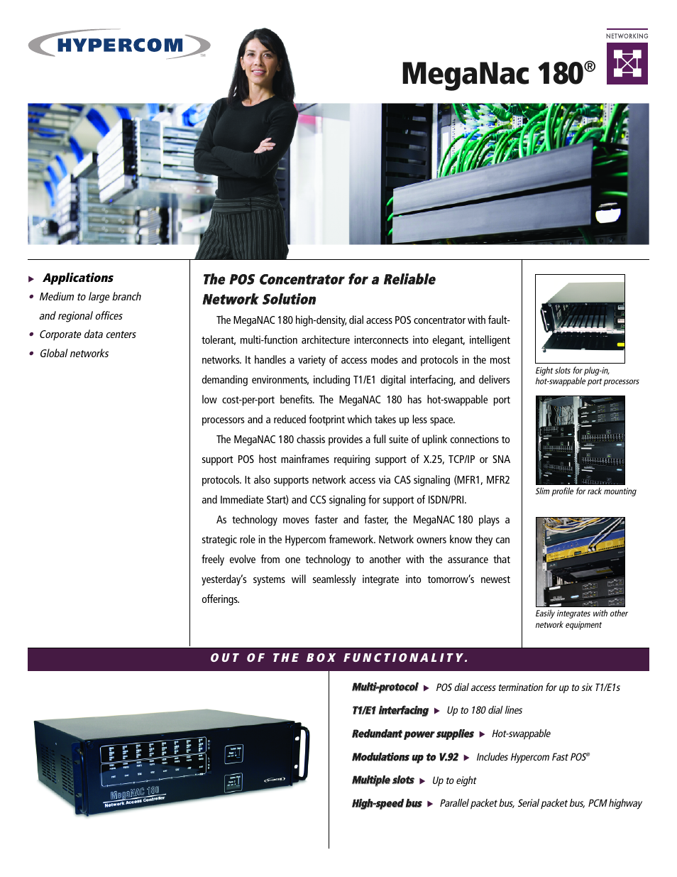 Hypercom MegaNAC 180 User Manual | 2 pages