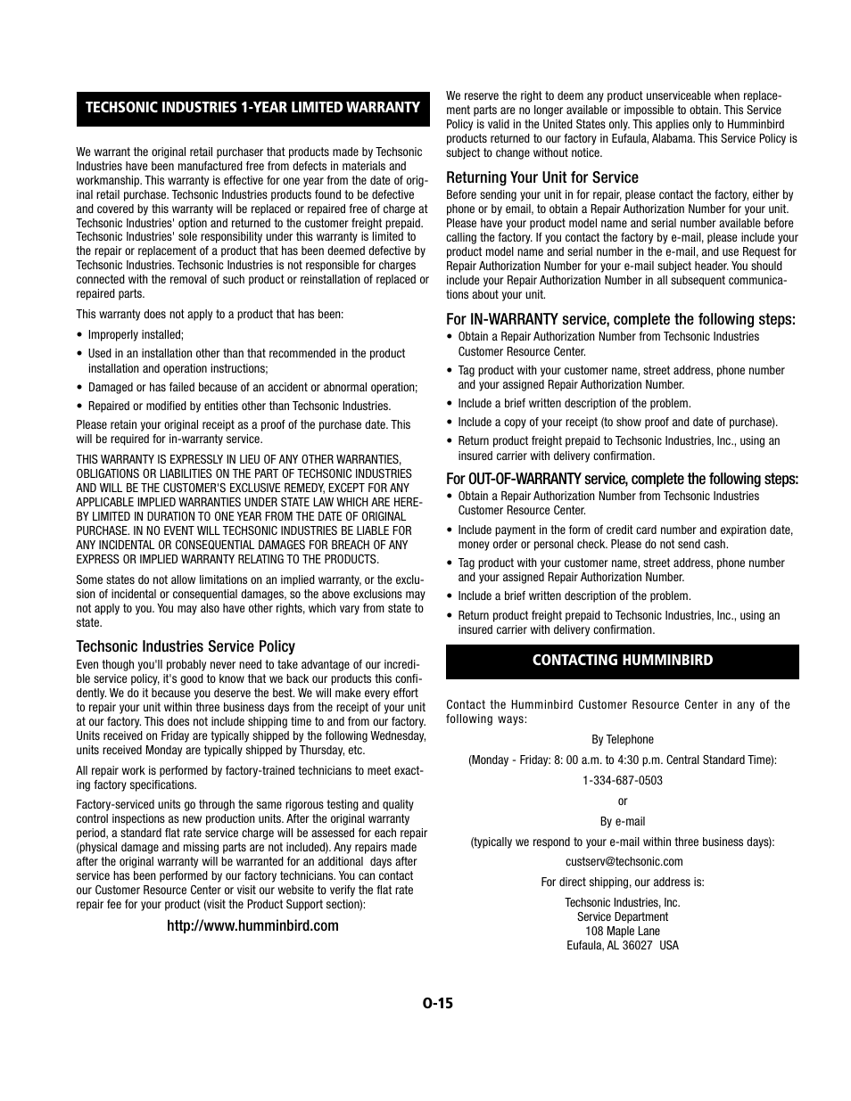 Humminbird Piranha 4 User Manual | Page 5 / 5