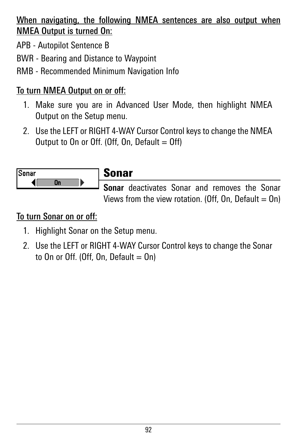 Sonar | Humminbird 580 User Manual | Page 99 / 134