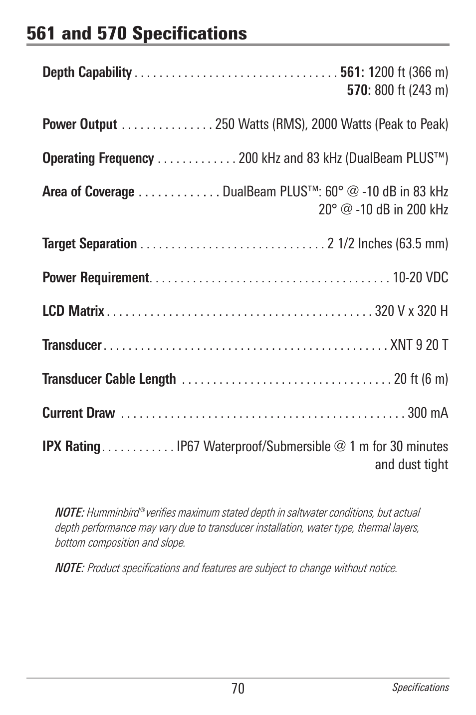 Humminbird 561 User Manual | Page 77 / 83