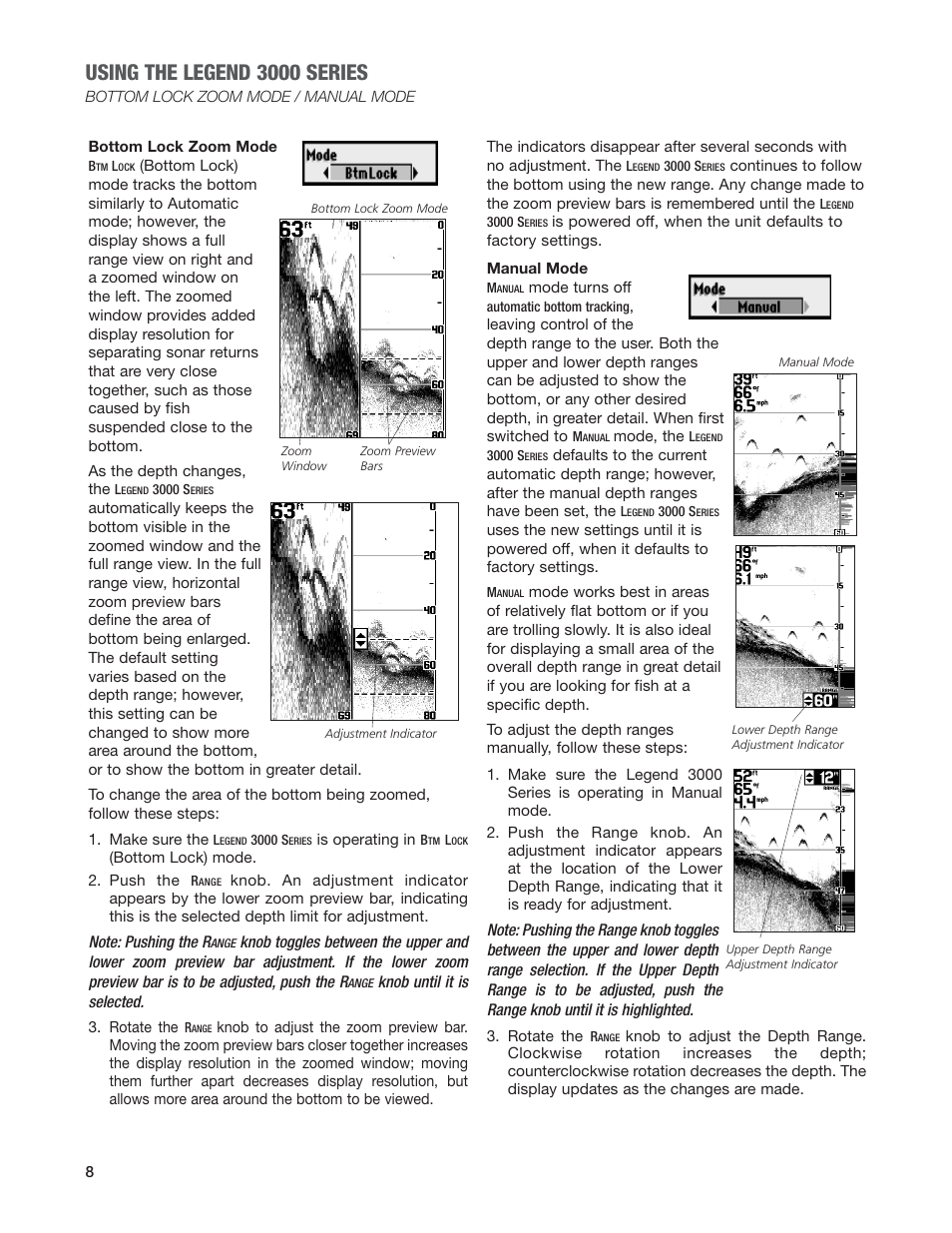 Using the legend 3000 series | Humminbird Legend 3000 User Manual | Page 10 / 18